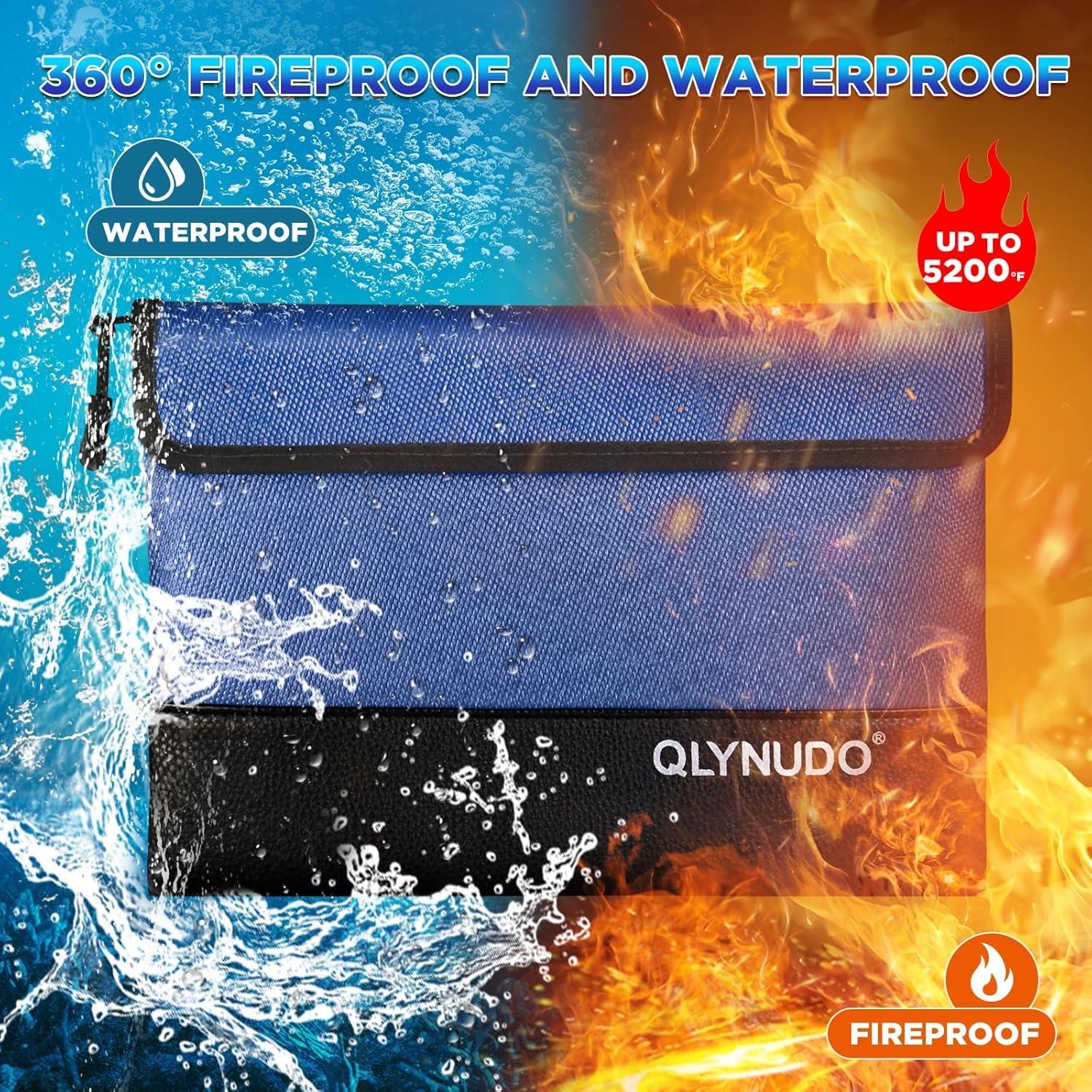 Bolsa a Prueba de Fuego QLYNUDO 27.9x19.6 cm Impermeable