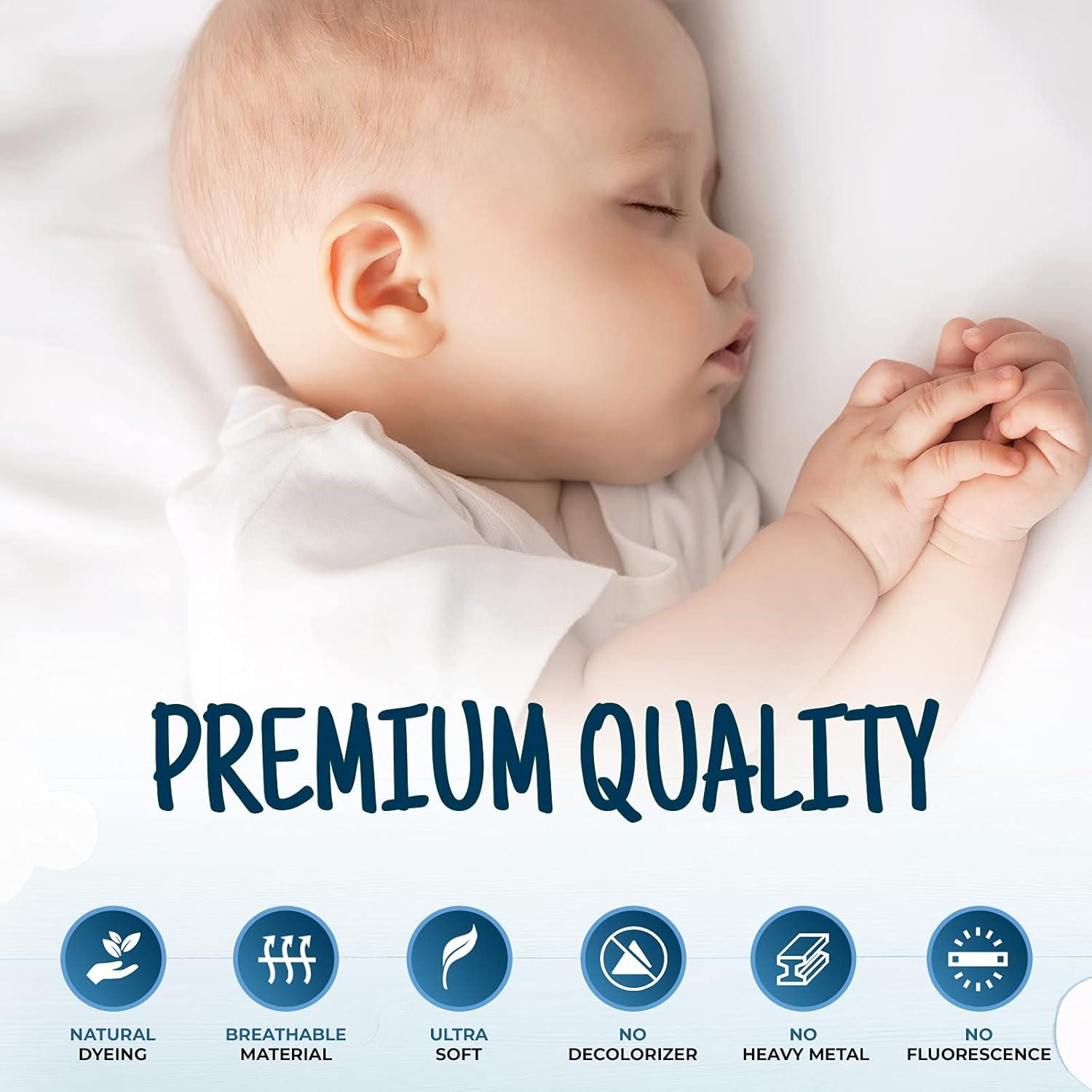 Toallitas de Muselina para Bebés Omilion 100% Algodón 12 Unidades