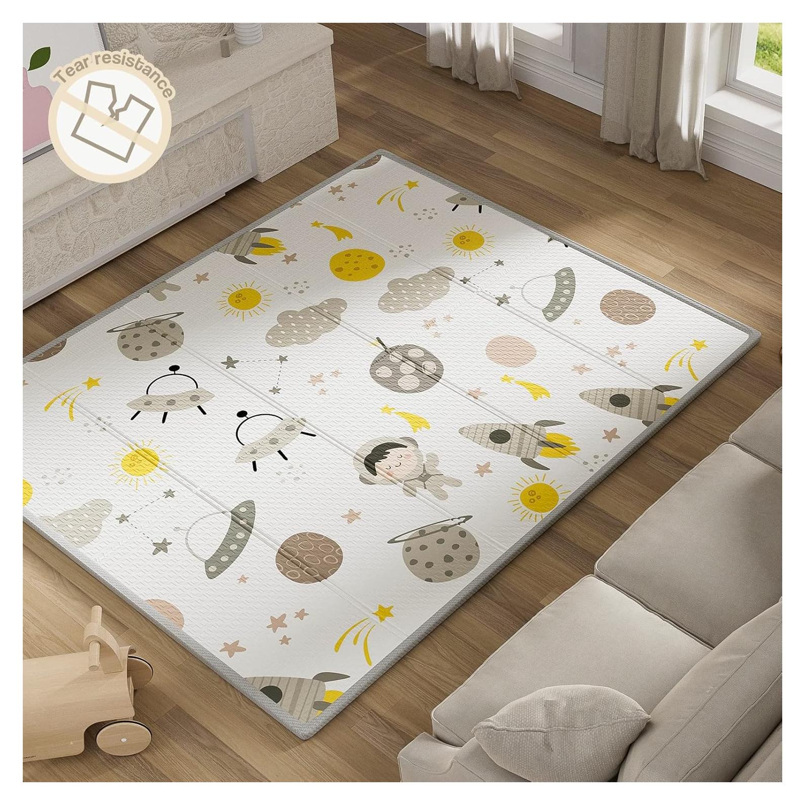 Alfombra de Juego Plegable UANLAUO 180x150 cm Impermeable