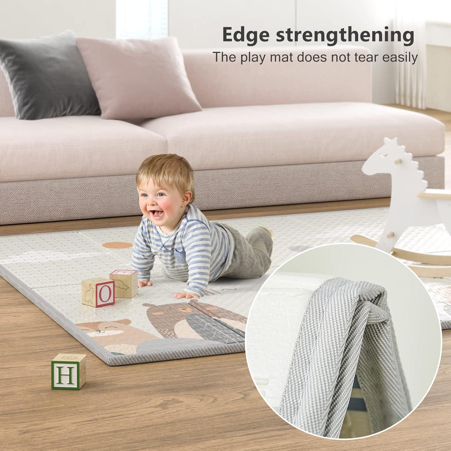 Alfombra de Juego Plegable UANLAUO 180x150 cm Impermeable