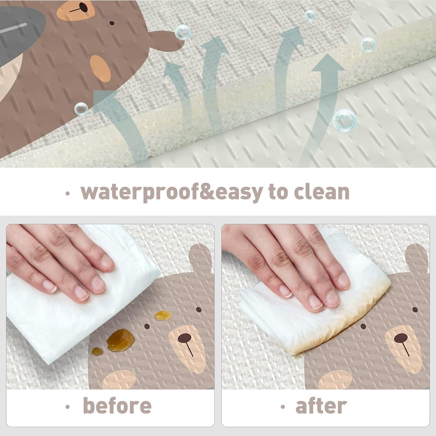 Alfombra de Juego Plegable UANLAUO 180x150 cm Impermeable