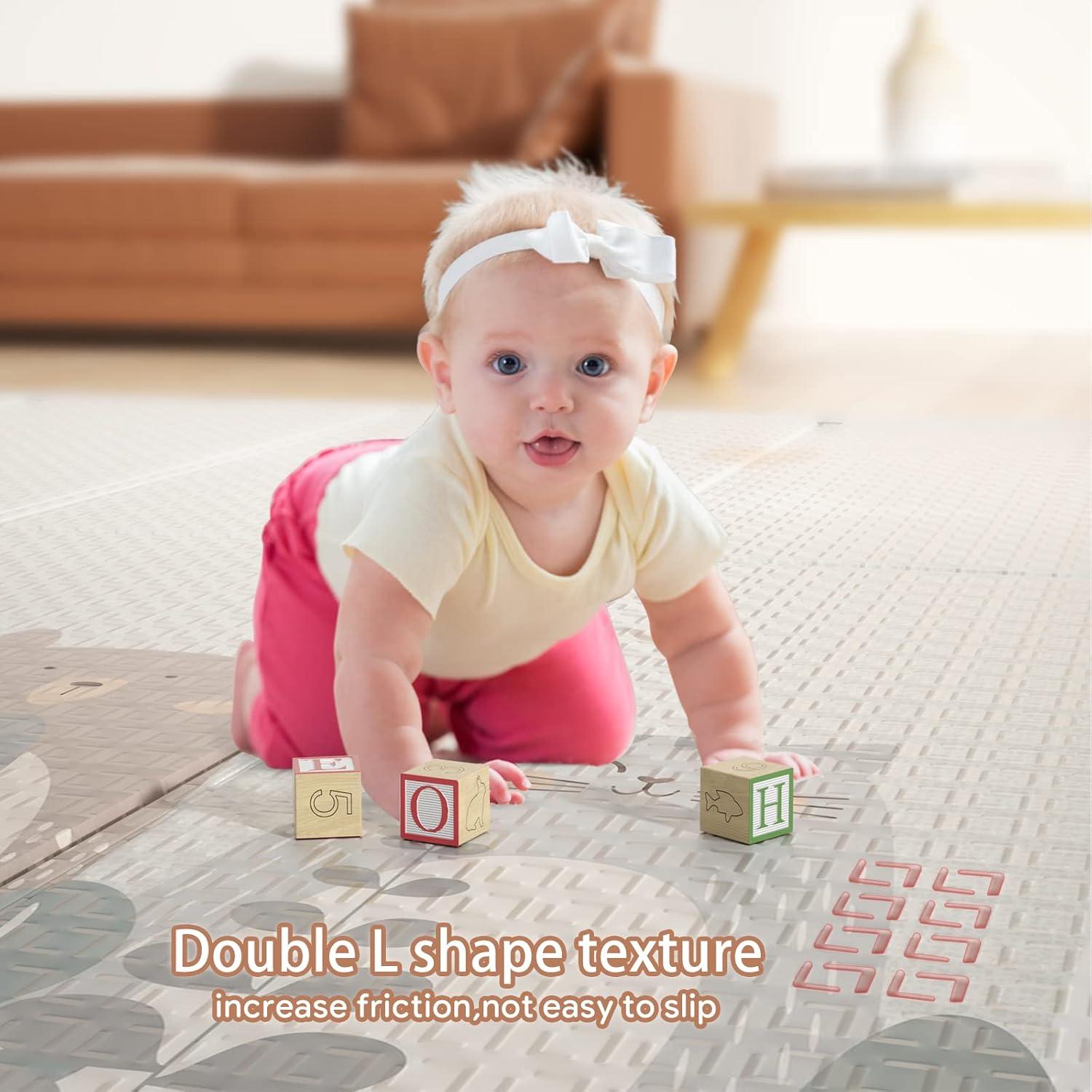 Alfombra de Juego Plegable UANLAUO 180x150 cm Impermeable