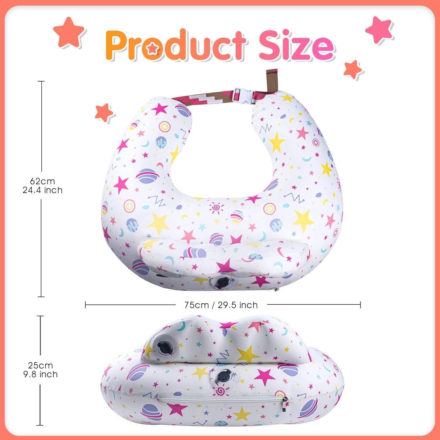 Cojín de Viaje Inflable Portabuddy para Lactancia - 2 Fundas Algodón