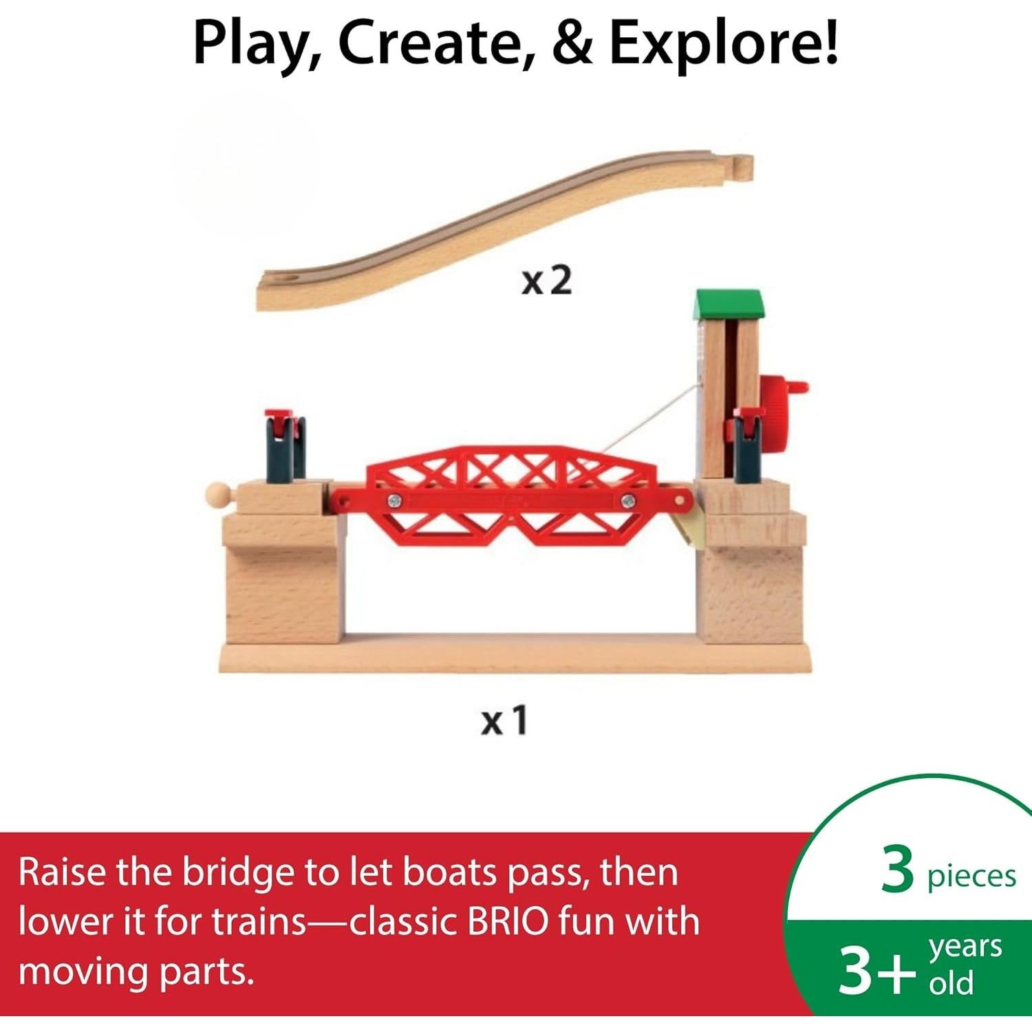 Puente Elevador BRIO World - Accesorio de Tren de Madera