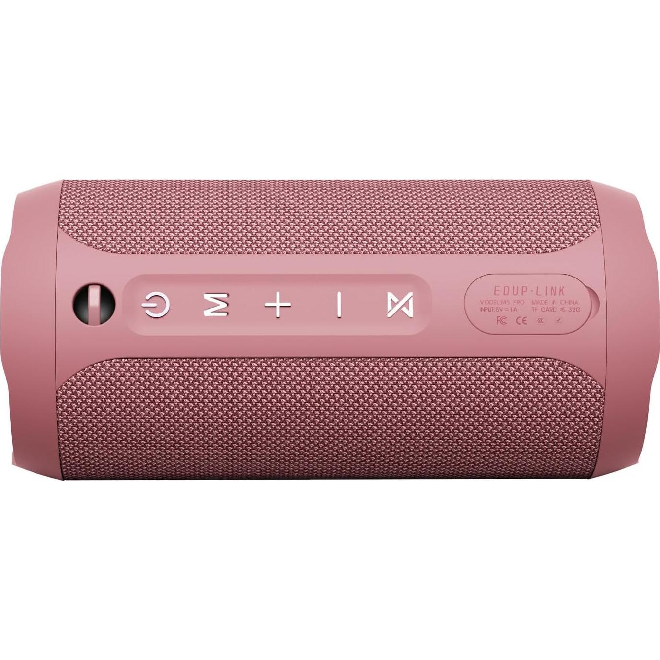 Altavoz Bluetooth EDUPLINK IPX7 Rosa Portátil Impermeable
