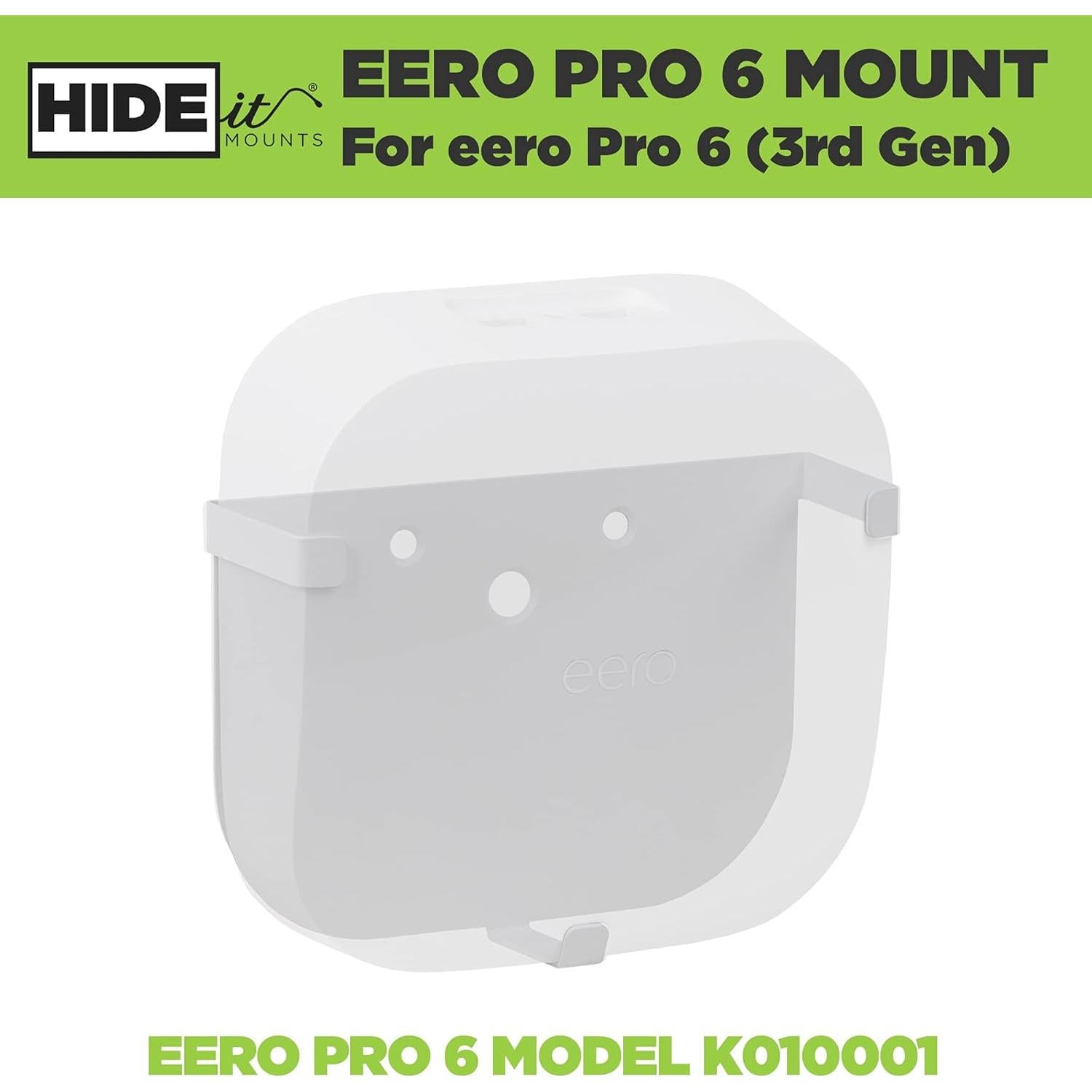 Soporte de Pared HIDEit EPro 6 para Router Eero Pro 6 - Acero Blanco