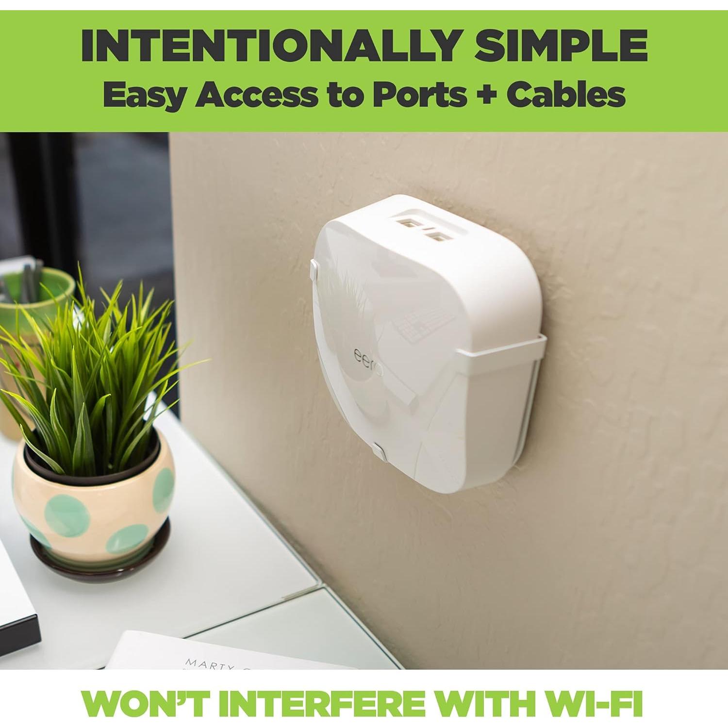 Soporte de Pared HIDEit EPro 6 para Router Eero Pro 6 - Acero Blanco