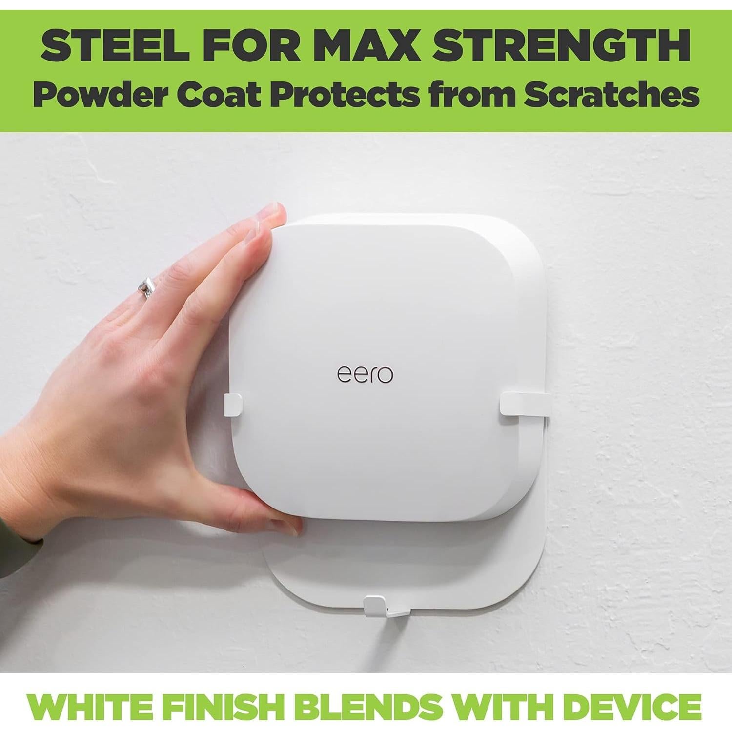 Soporte de Pared HIDEit EPro 6 para Router Eero Pro 6 - Acero Blanco