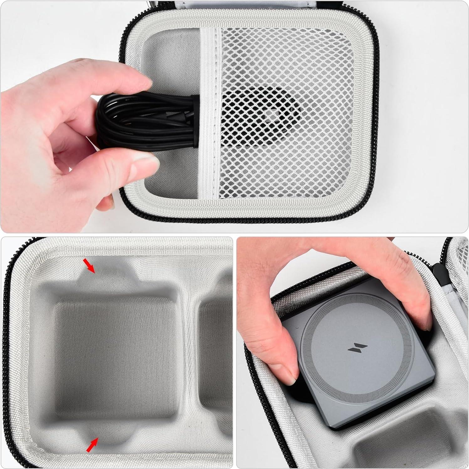 Funda PAIYULE para Cargador MagSafe 3-en-1 Anker Negro