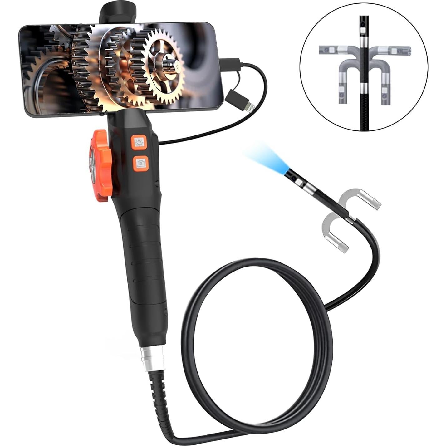 Cámara Endoscópica Doble Lente Gzpce 180° HD 1080P IP67