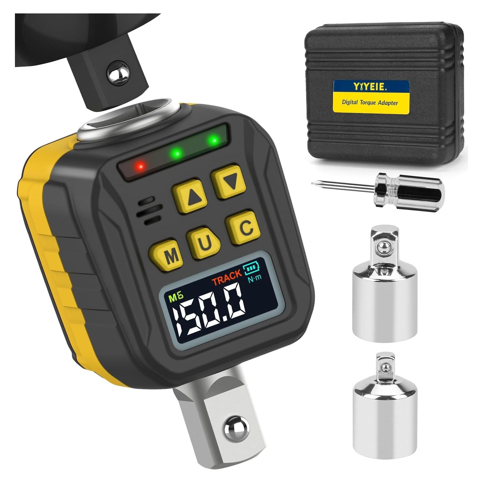 Adaptador de Par Digital YIYEIE 1/2" 10-200 Nm Pantalla LCD