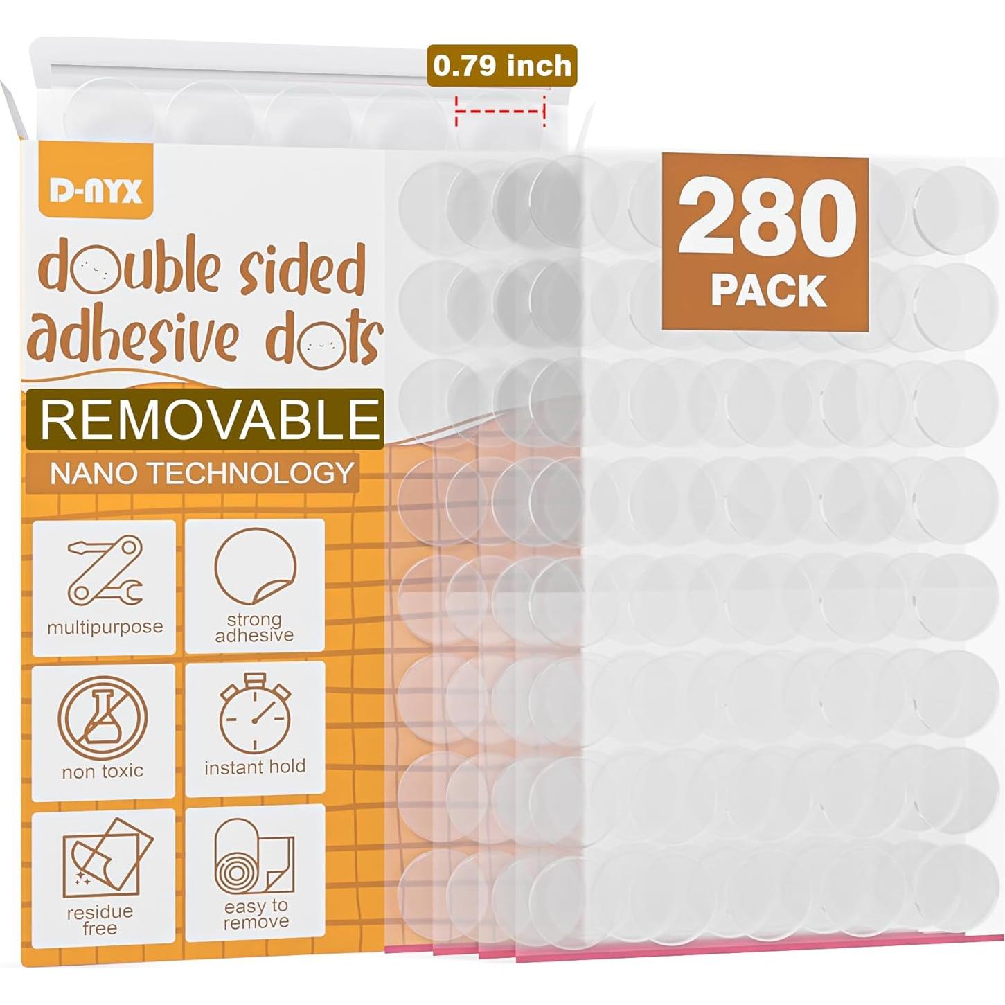 Puntos Adhesivos Doble Cara D-NYX 280 Piezas Transparentes