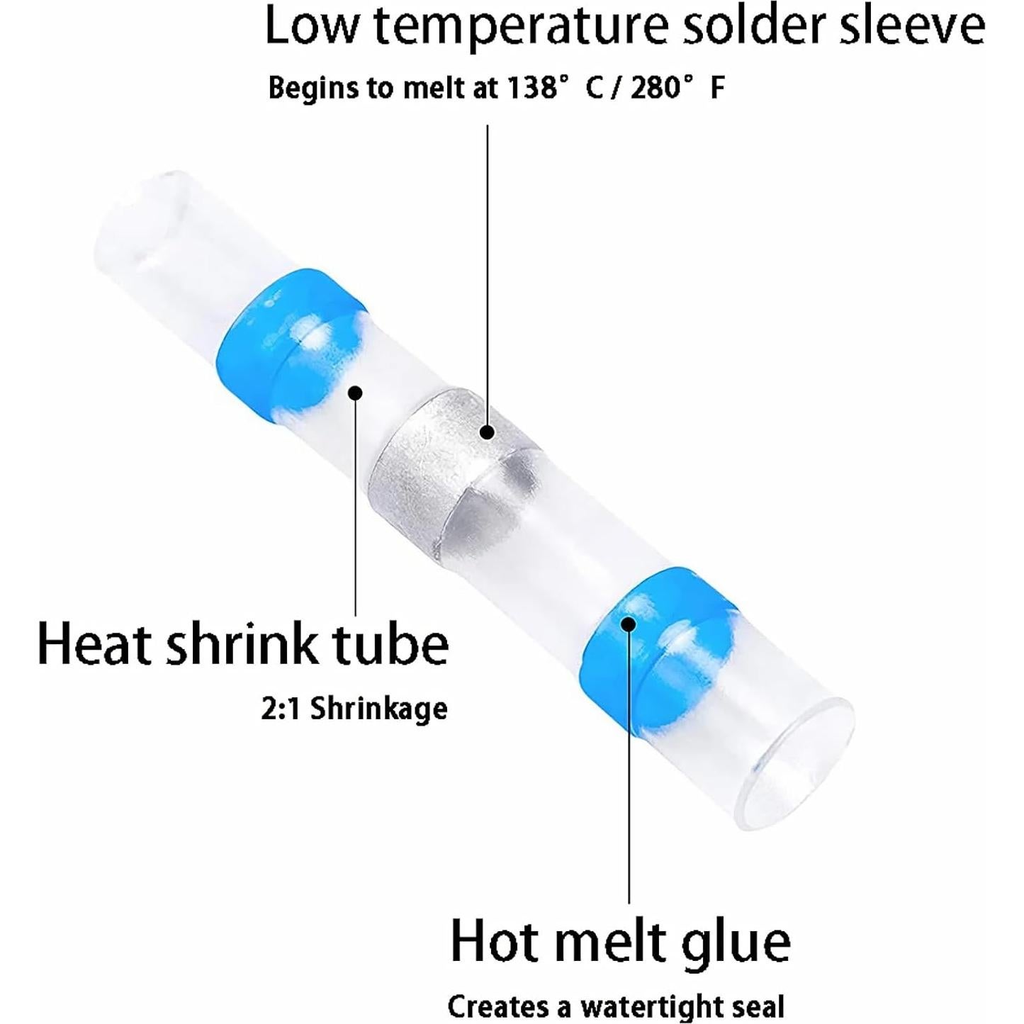 Kit de 100 Conectores de Cable Termocontraíbles ThsGivingStore