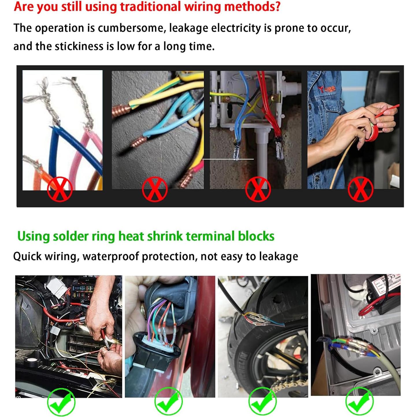 Kit de 100 Conectores de Cable Termocontraíbles ThsGivingStore