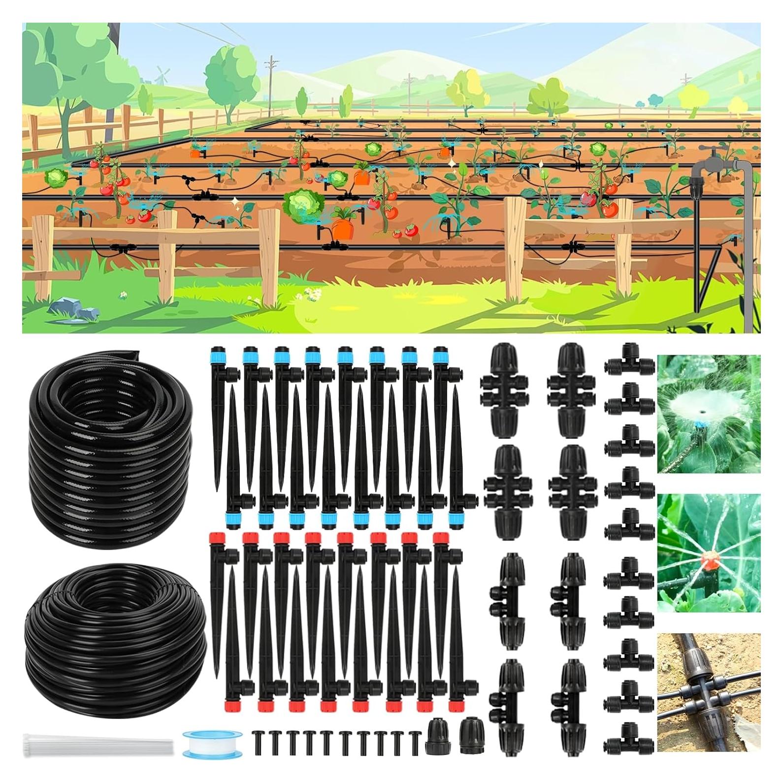 Sistema de Riego por Goteo Vatony 128FT con Conectores Rápidos