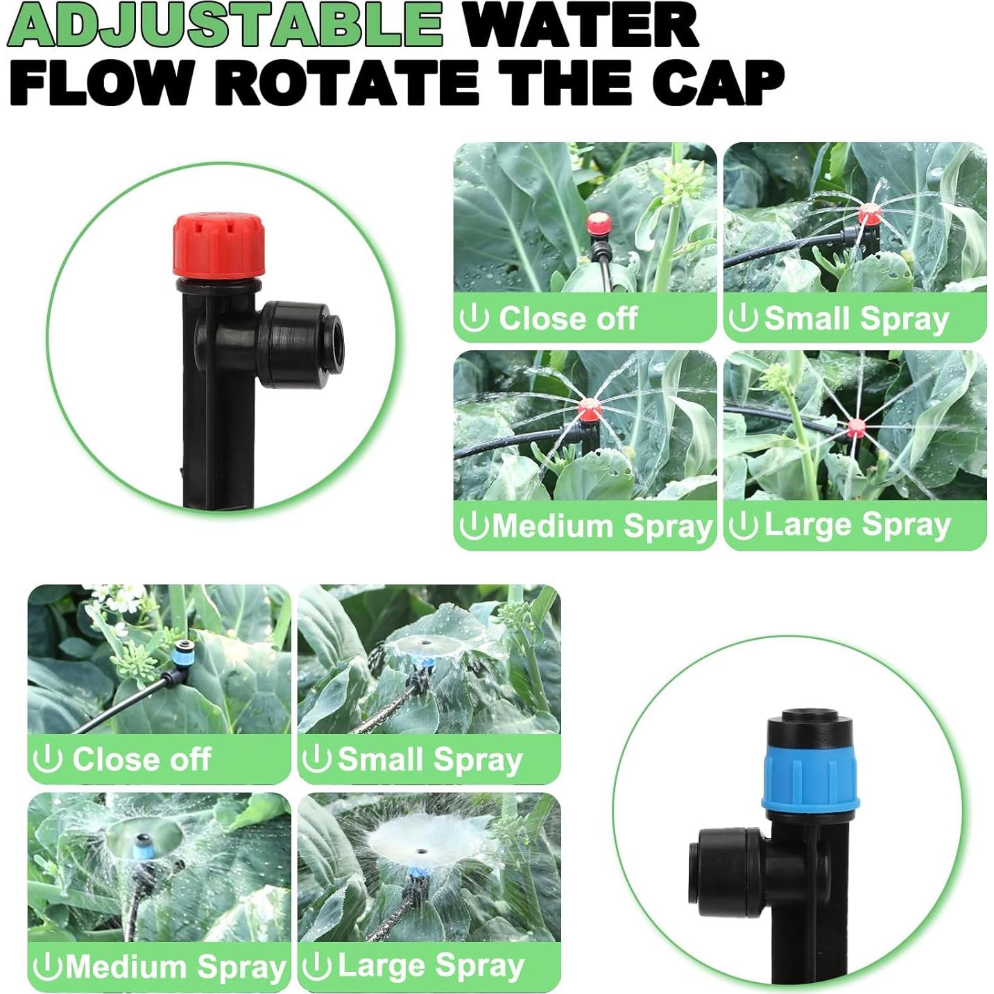 Sistema de Riego por Goteo Vatony 128FT con Conectores Rápidos