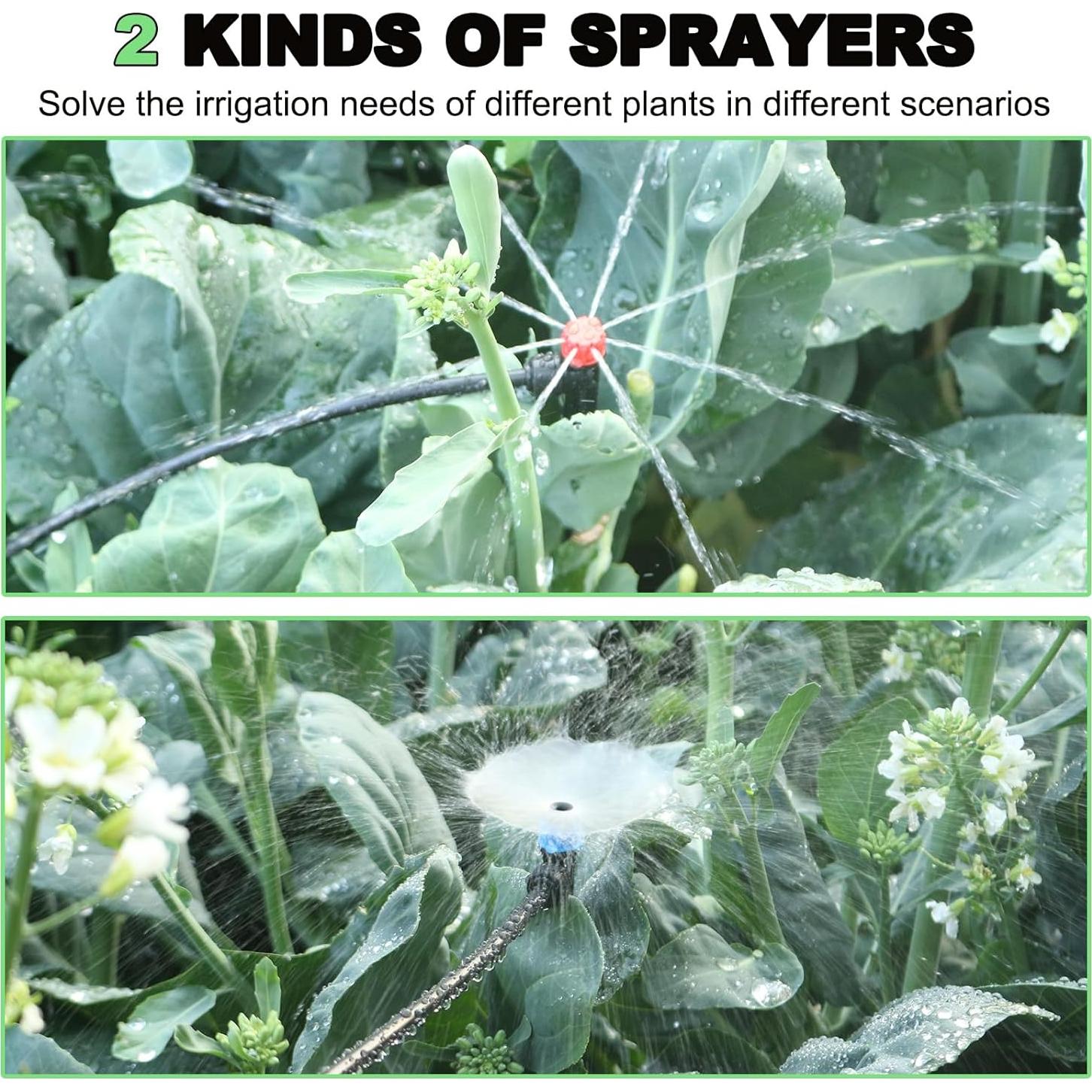 Sistema de Riego por Goteo Vatony 128FT con Conectores Rápidos