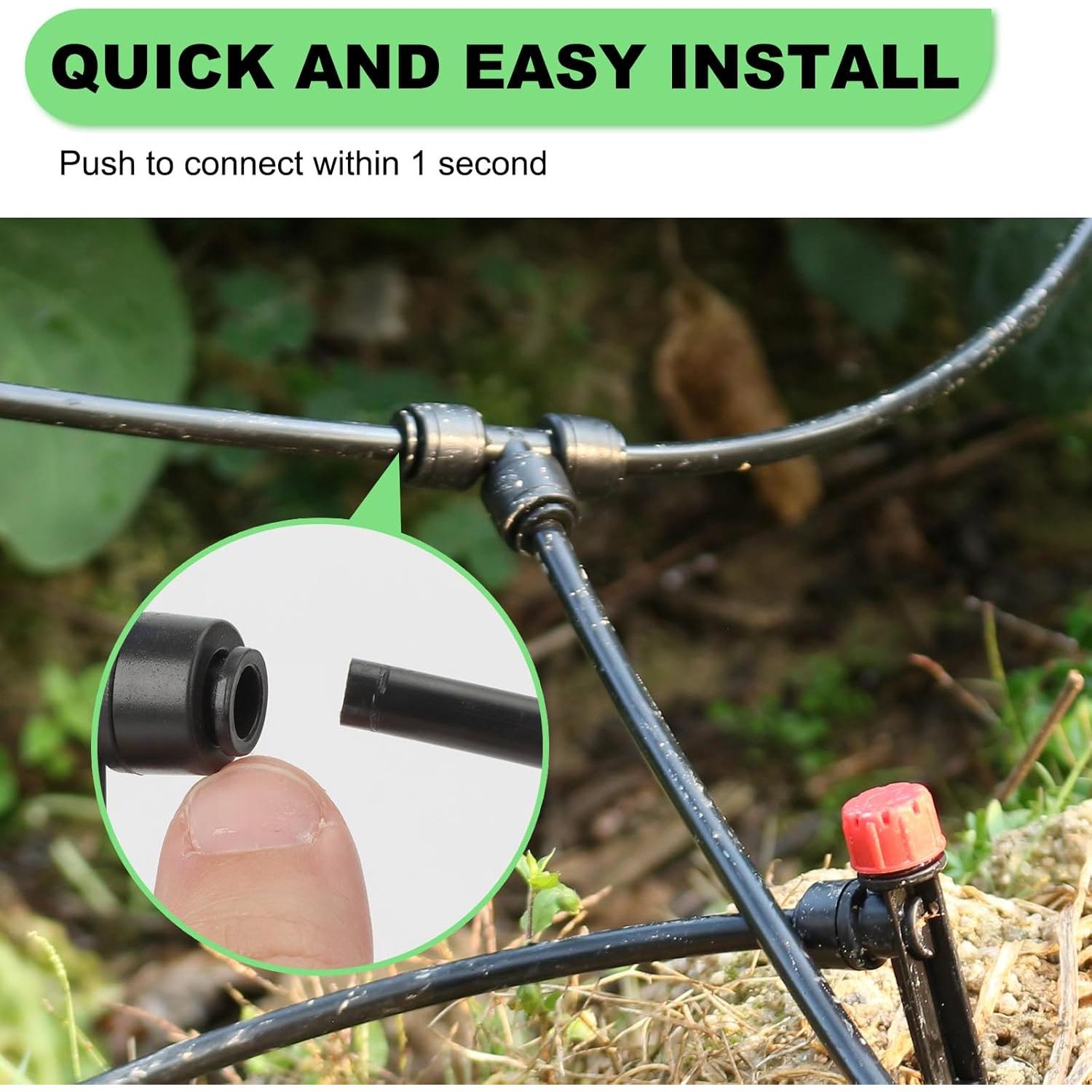 Sistema de Riego por Goteo Vatony 128FT con Conectores Rápidos