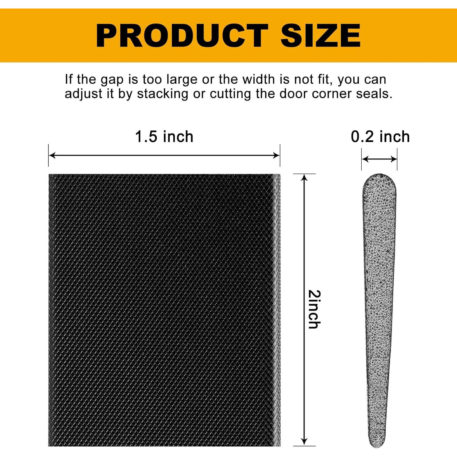 24 Selladores de Esquinas para Puertas AUGHOA - Negro