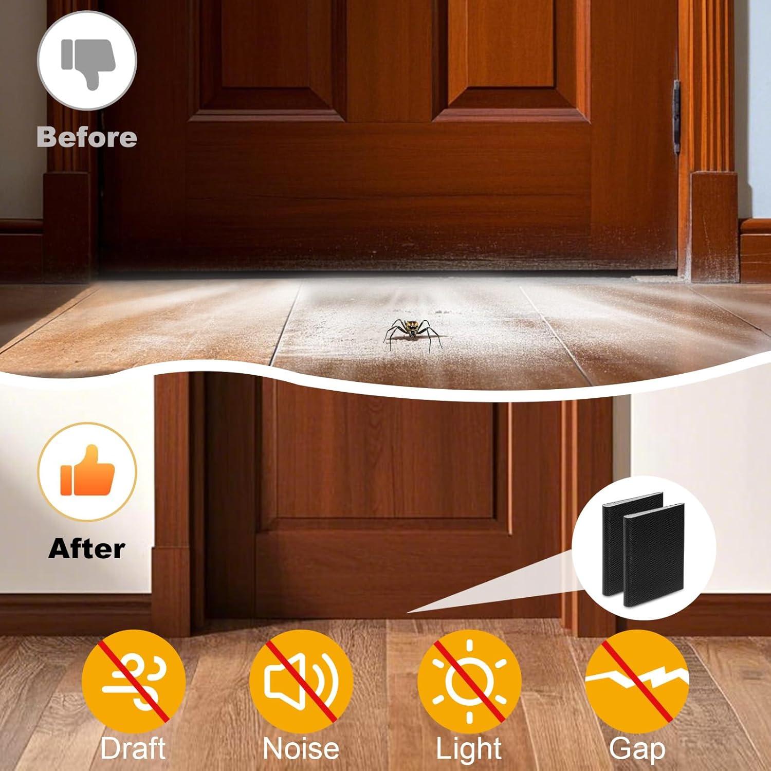 24 Selladores de Esquinas para Puertas AUGHOA - Negro