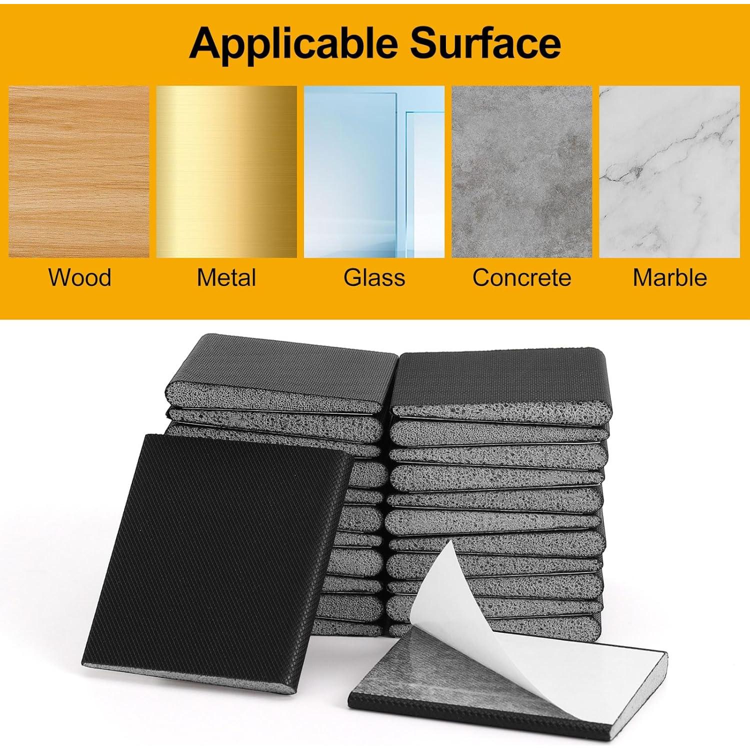 24 Selladores de Esquinas para Puertas AUGHOA - Negro