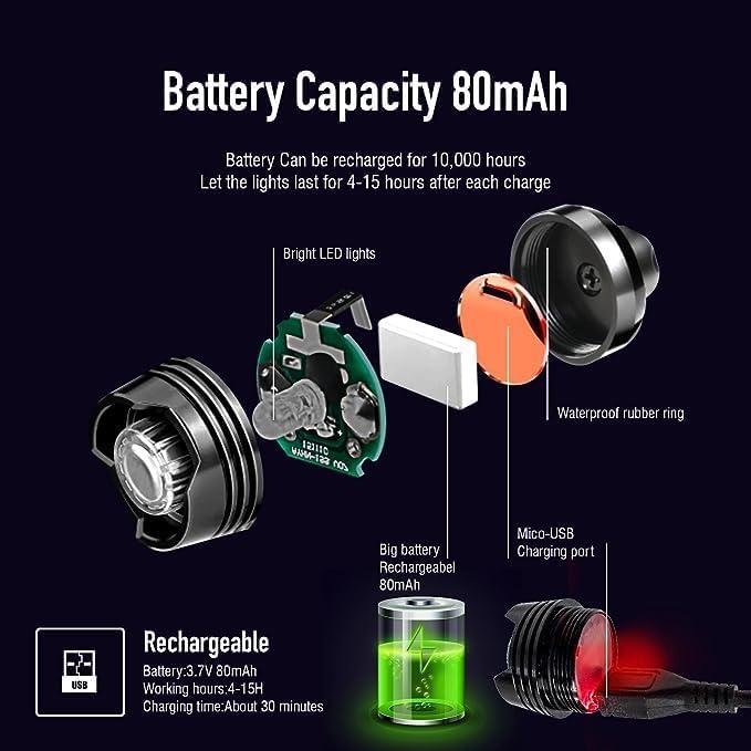 Linterna LED Recargable HalfofLife para Crocs 2 Pcs