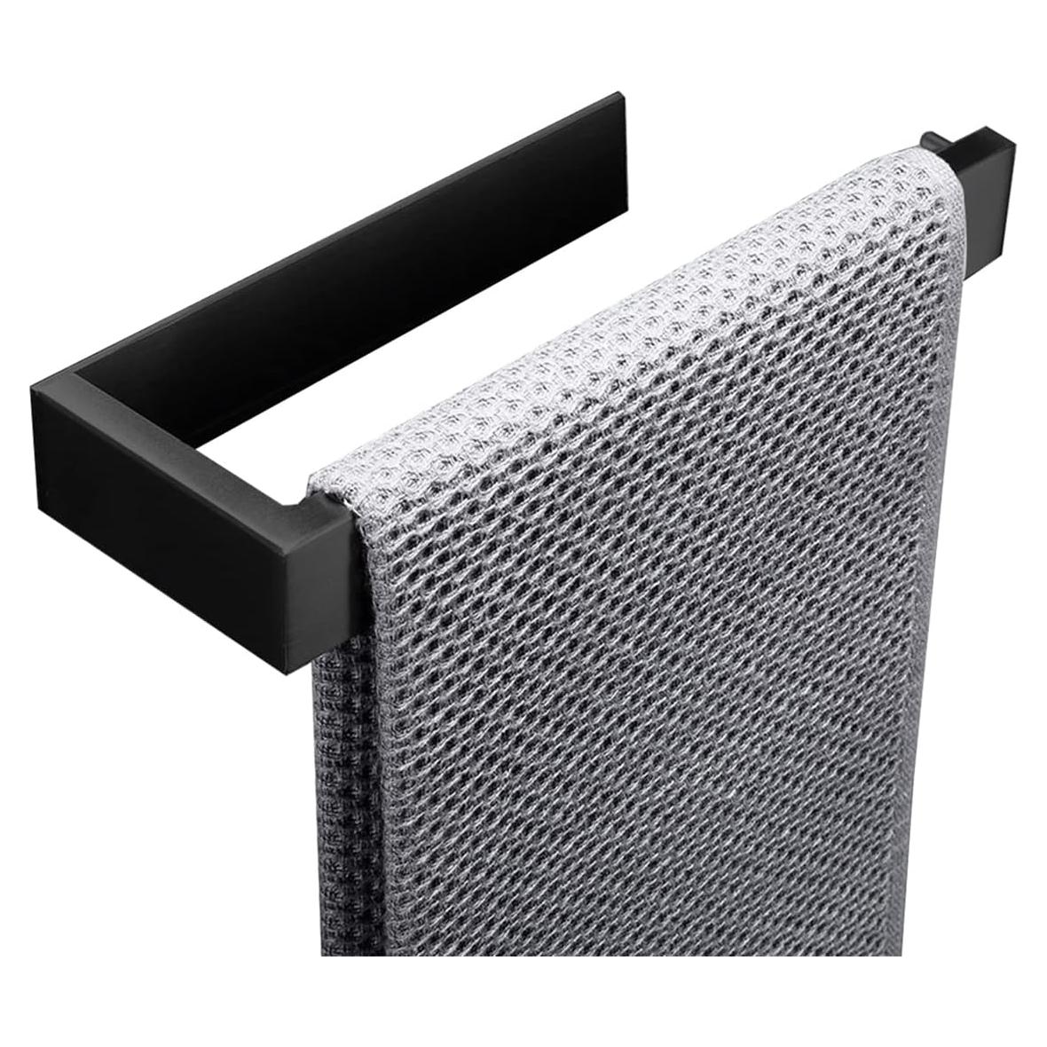 Soporte de Toalla Autoadhesivo Hallyware Acero Inoxidable Negro Mate