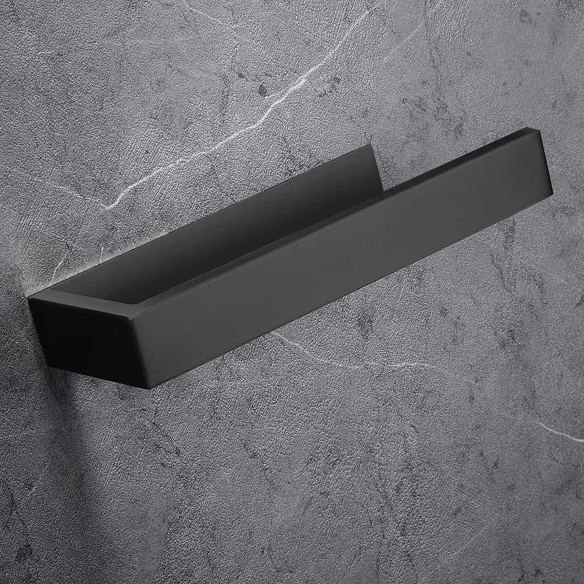 Soporte de Toalla Autoadhesivo Hallyware Acero Inoxidable Negro Mate