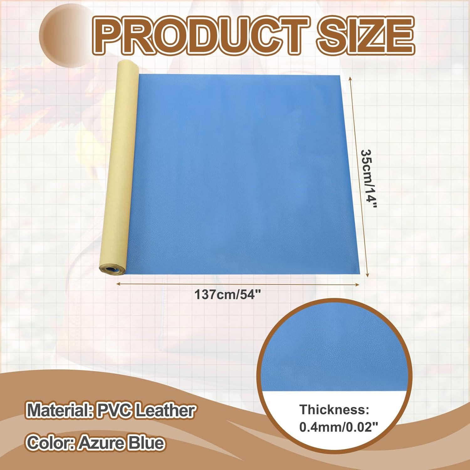 Parche de Reparación de Cuero MECCANIXITY 137x35cm Azul Cielo