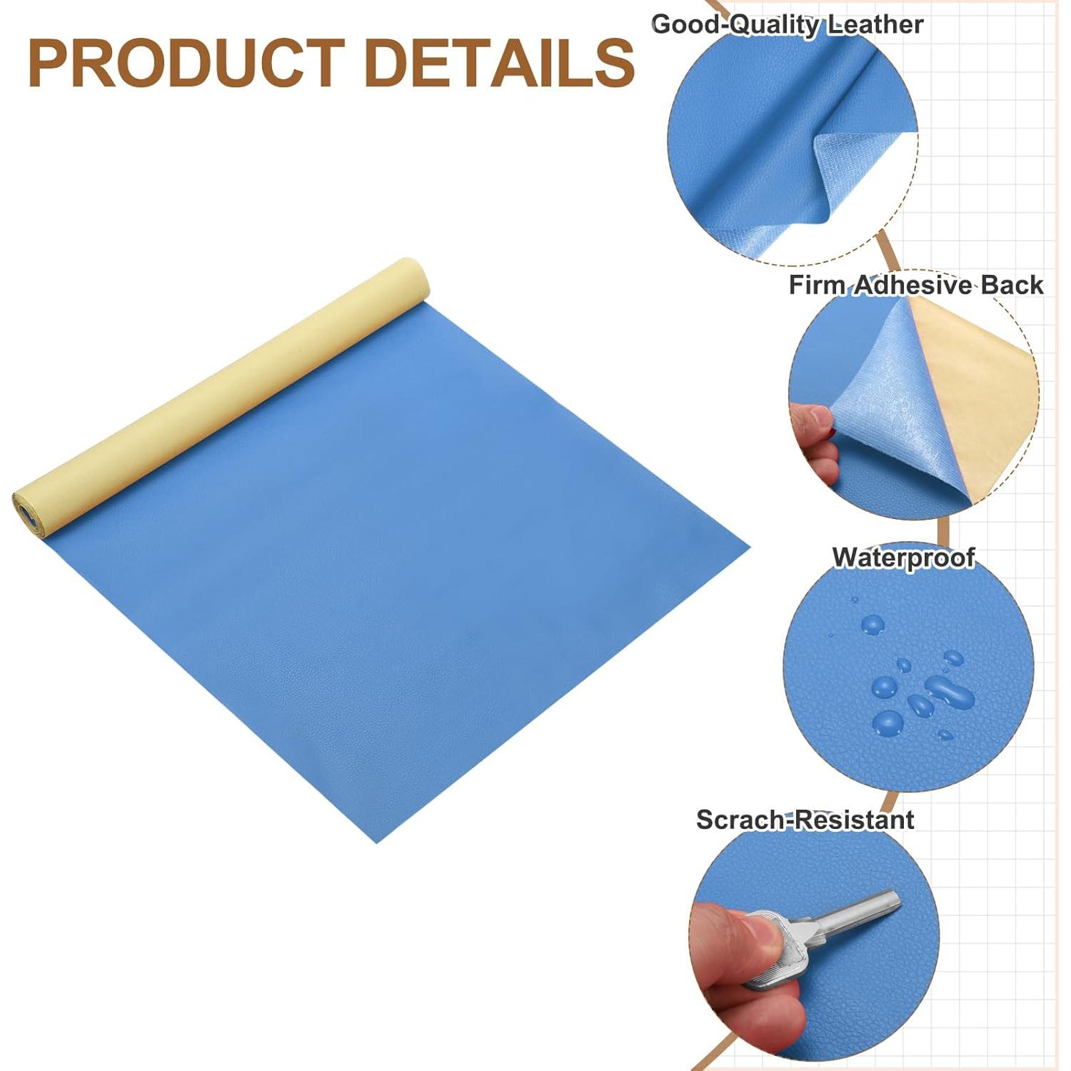 Parche de Reparación de Cuero MECCANIXITY 137x35cm Azul Cielo