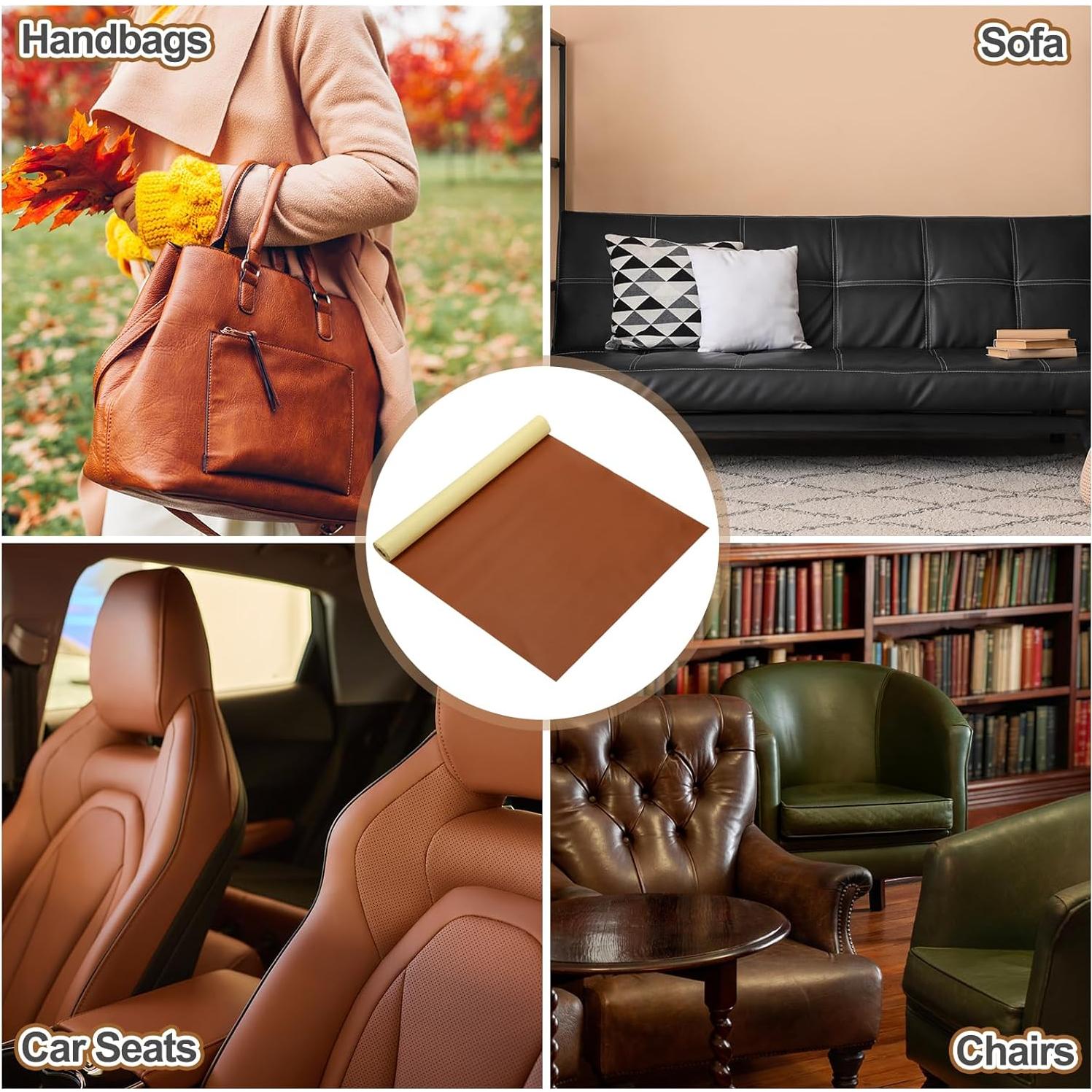 Parche de Reparación de Cuero MECCANIXITY 137x35cm Azul Cielo