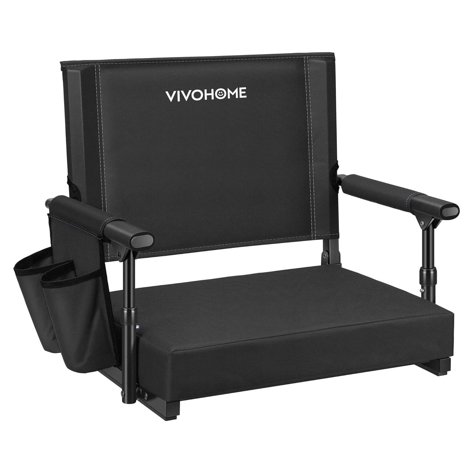 Asiento de Estadio VIVOHOME Plegable con Soporte y Cojín