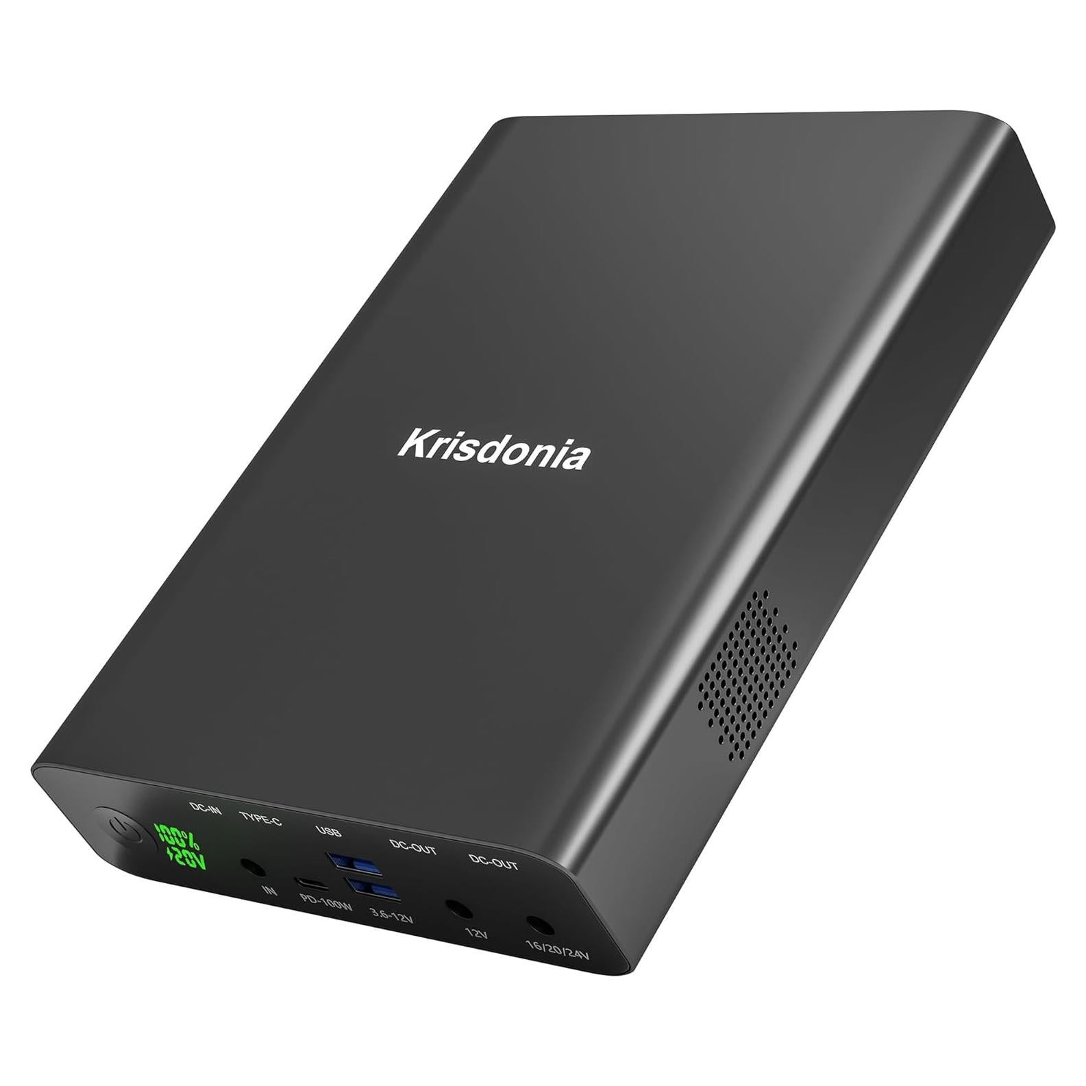Banco de Energía Krisdonia 100W 64000mAh USB-C PD Carga Rápida
