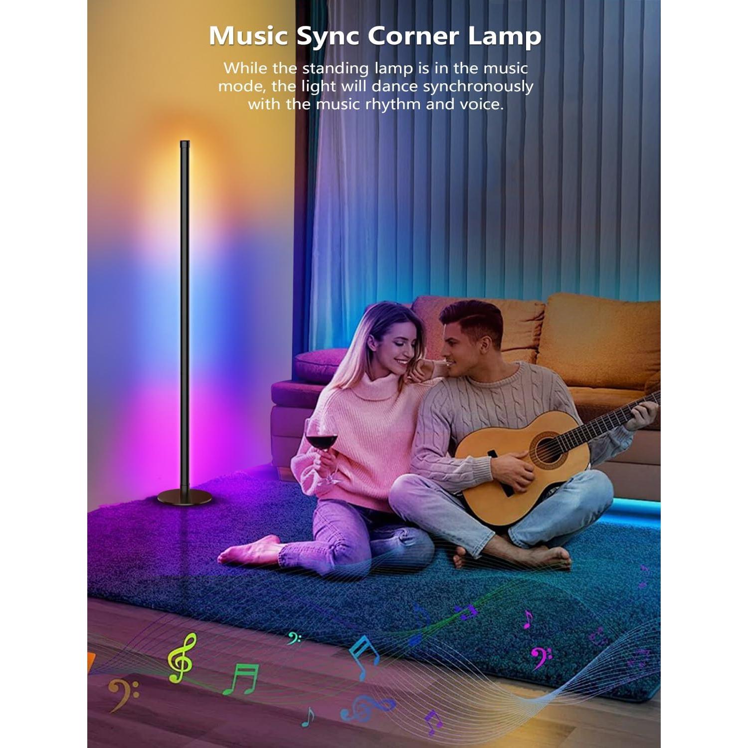 Lámpara de Pie Esquinera RGB Tsanhoo 123.2cm Control APP