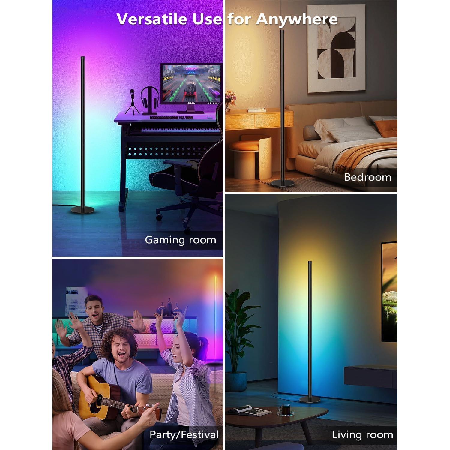 Lámpara de Pie Esquinera RGB Tsanhoo 123.2cm Control APP