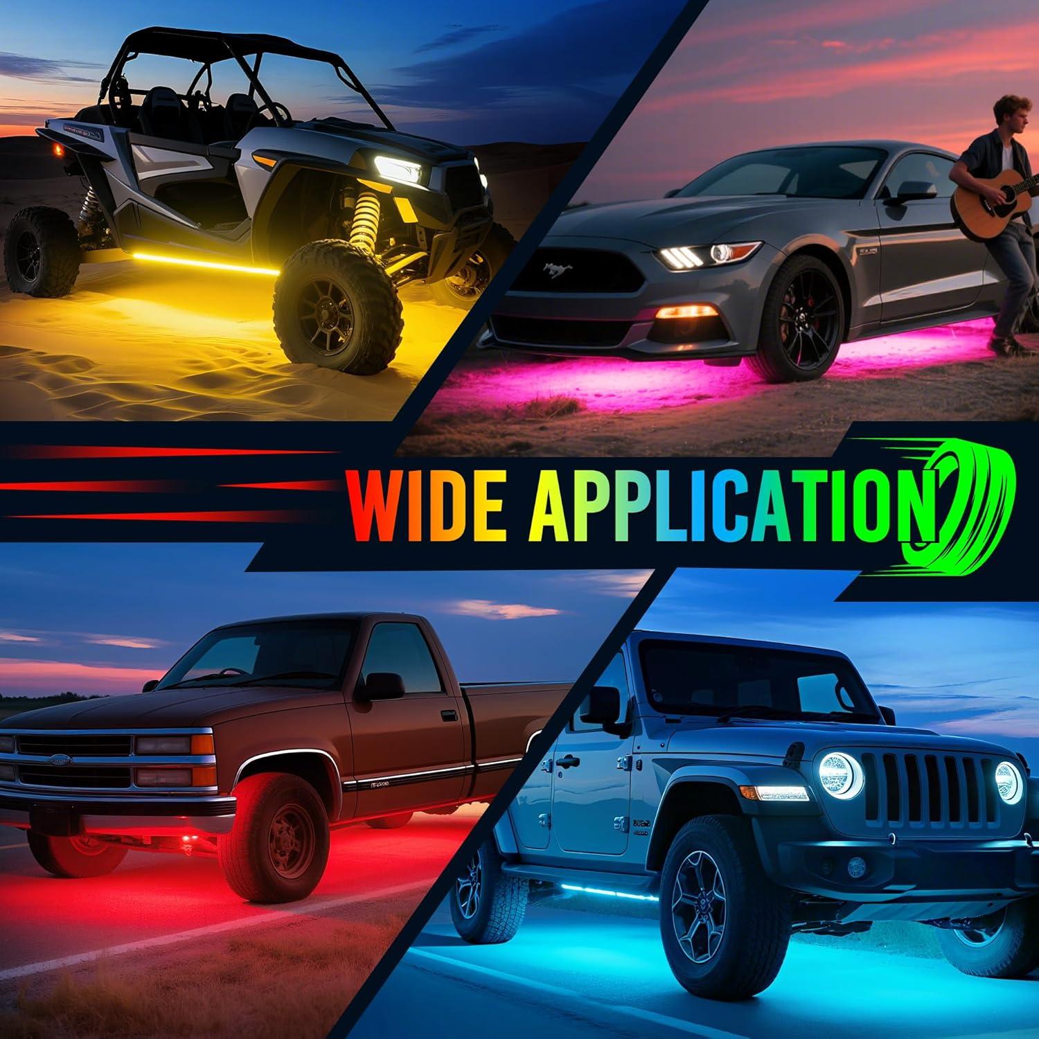 Barra de Luz LED RGB MICTUNING U8 con Control Remoto Doble - 8 Piezas