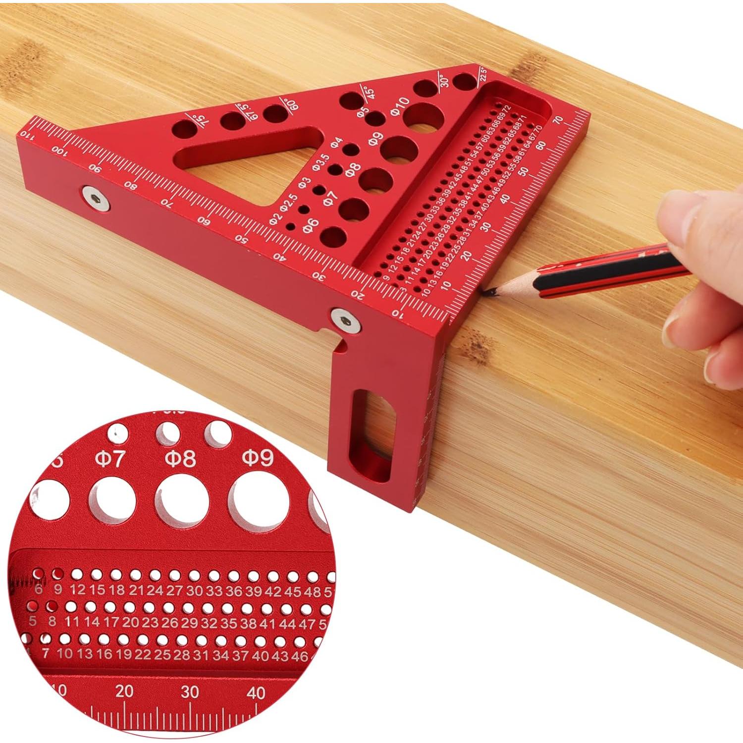 Regla de Medición Multi-Angulo 3D Trasylph 22.5-90° Roja