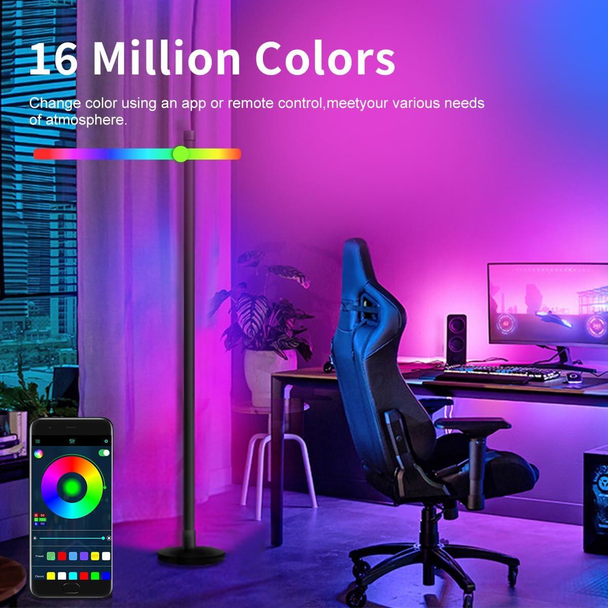 Lámpara de Piso LED RGB Inteligente 119 cm - Control Remoto