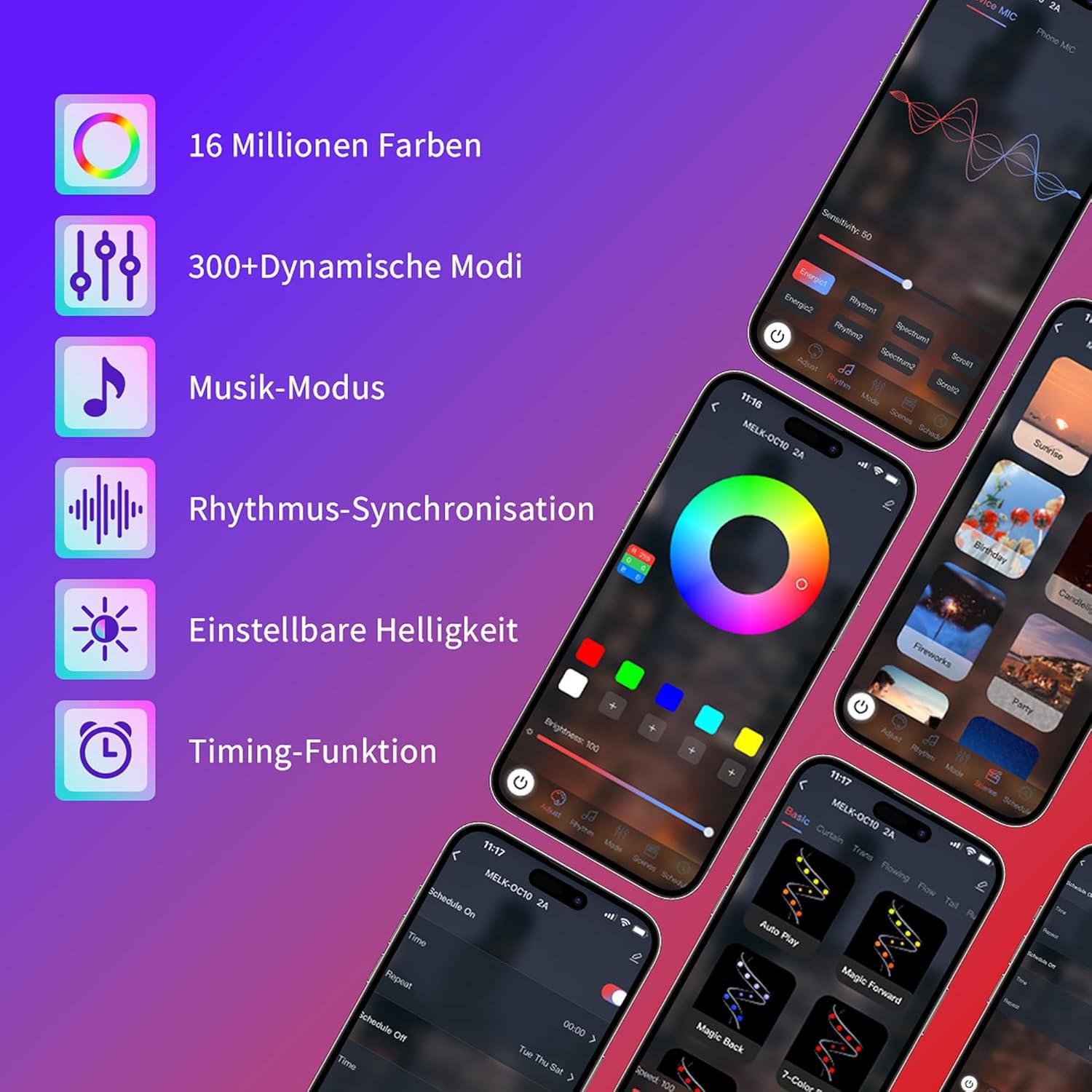 Lámpara de Piso LED RGB Inteligente 119 cm - Control Remoto