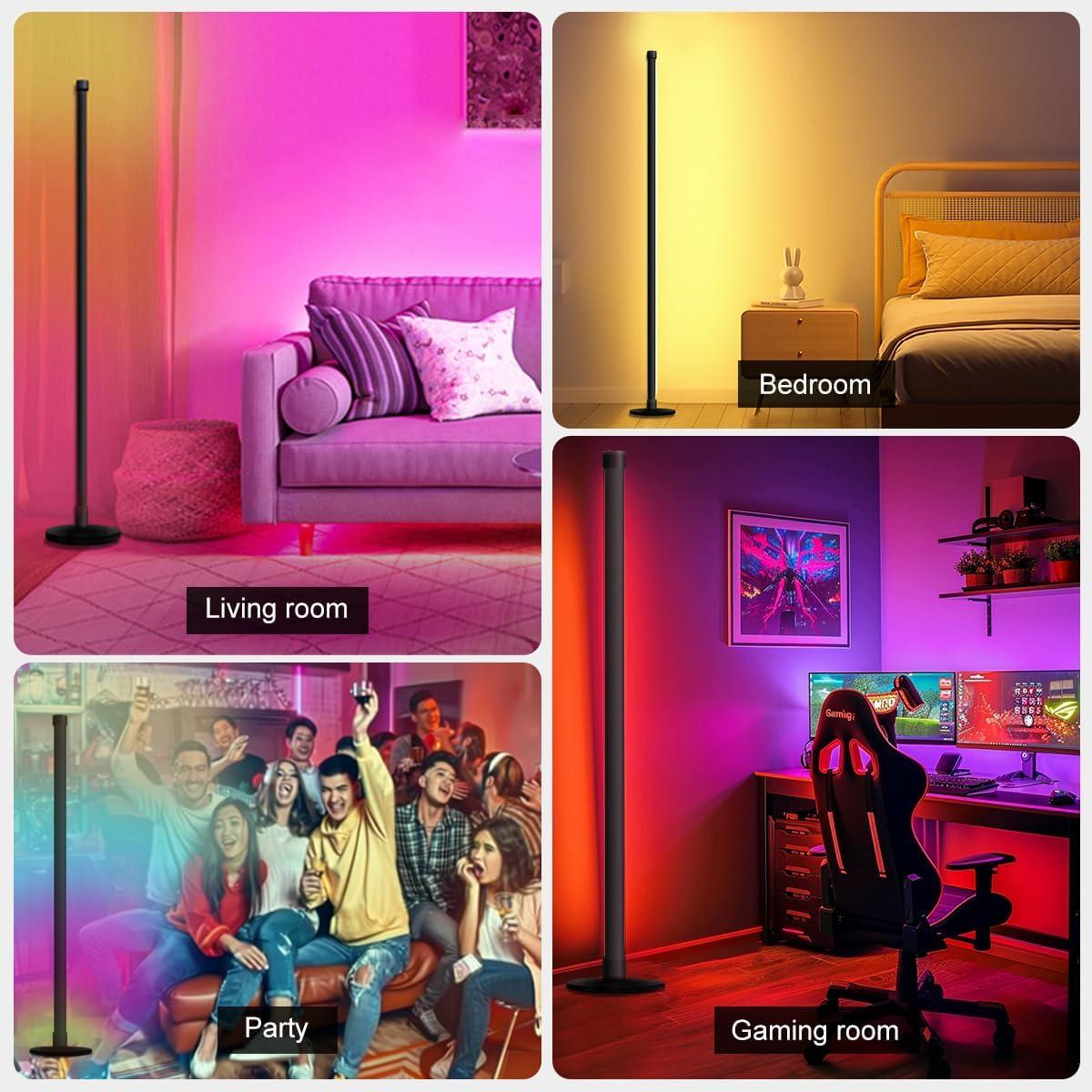 Lámpara de Piso LED RGB Inteligente 119 cm - Control Remoto