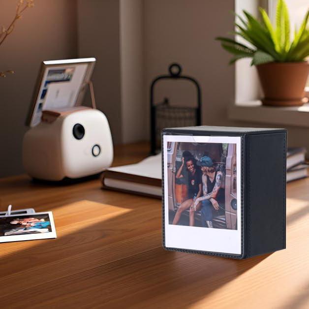 Caja de Almacenamiento para Fotos Leonuliy - Negro, 50 Fotos