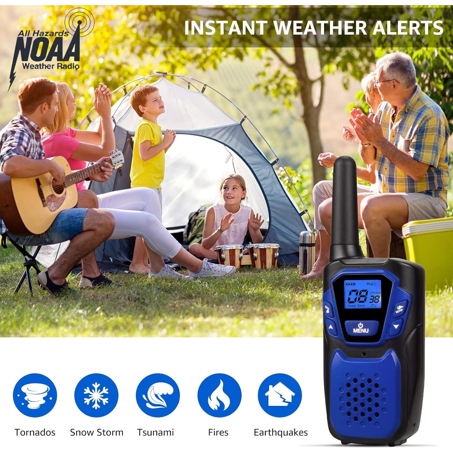 Walkie Talkies Topsung M920 Recargables 2 Paquete con NOAA