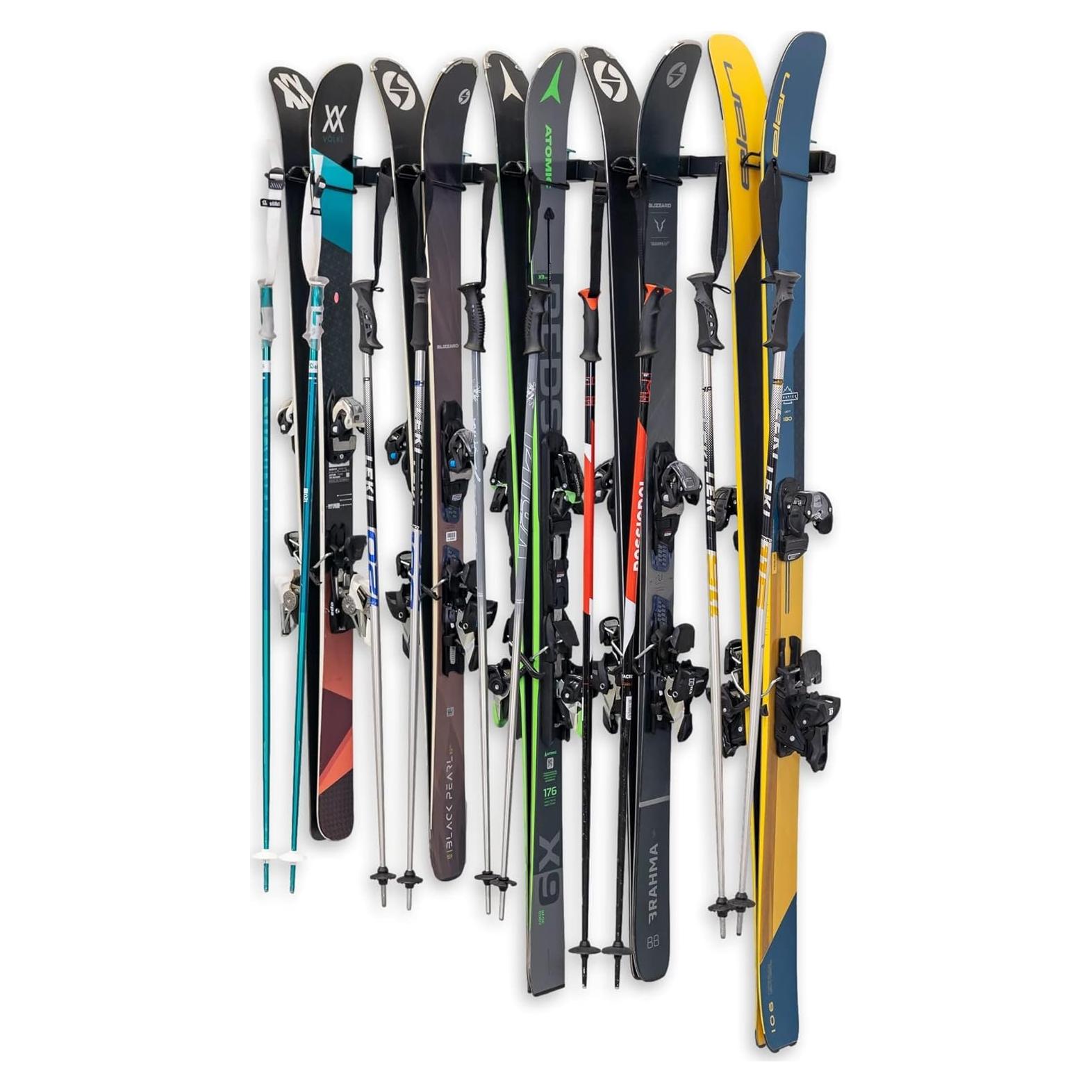 Soporte de Esquí StoreYourBoard para 5 pares, 136 kg, Negro