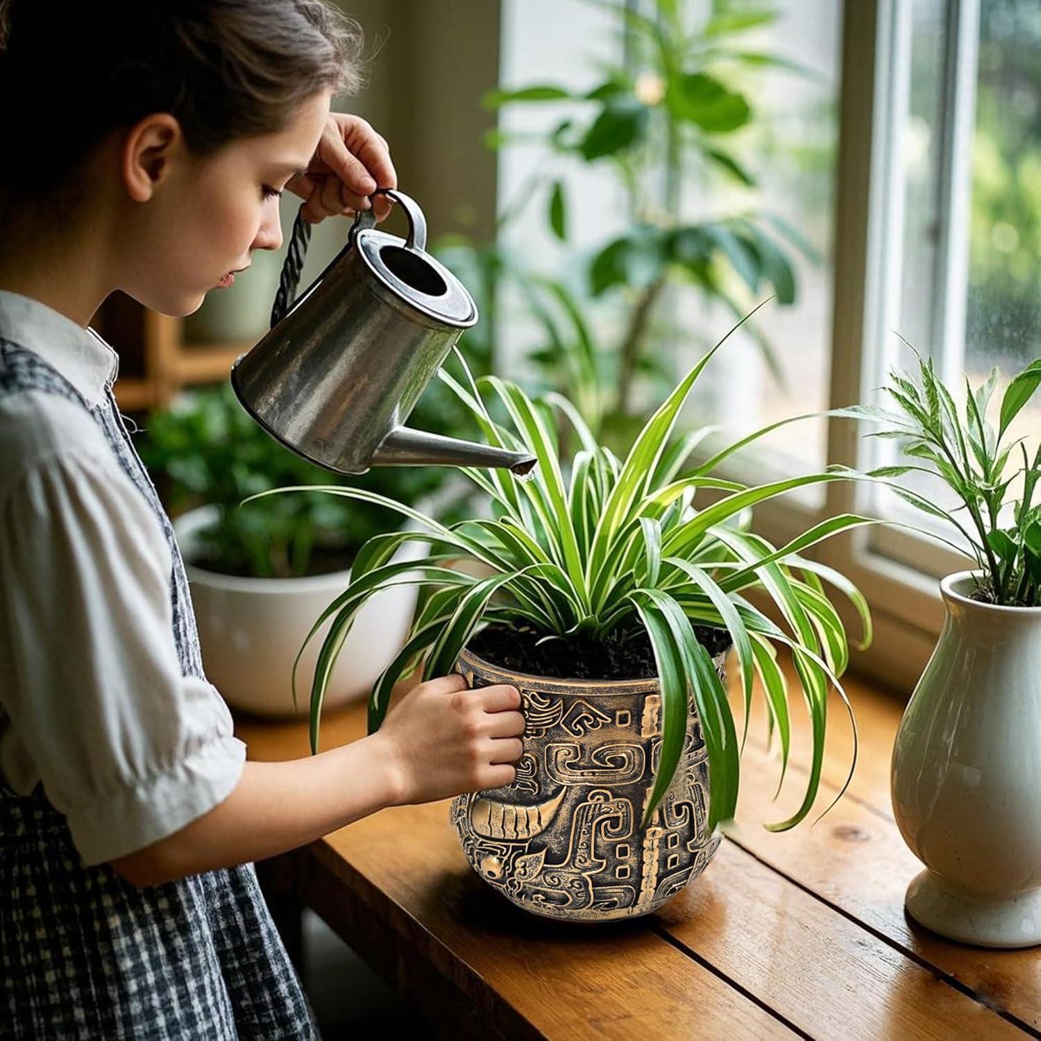 Maceta Tribal Vintage 14 cm Midogaigai para Suculentas