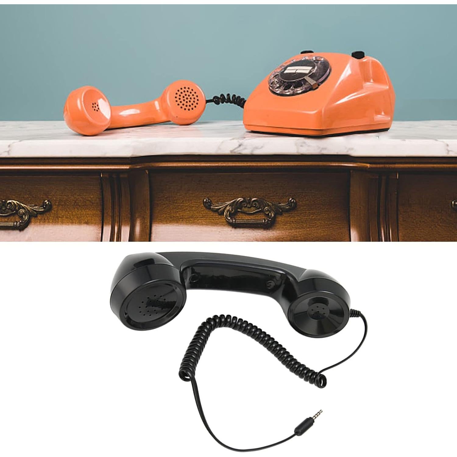 Auricular Retro EIMSOAH 3.5mm Negro para Smartphones y PC