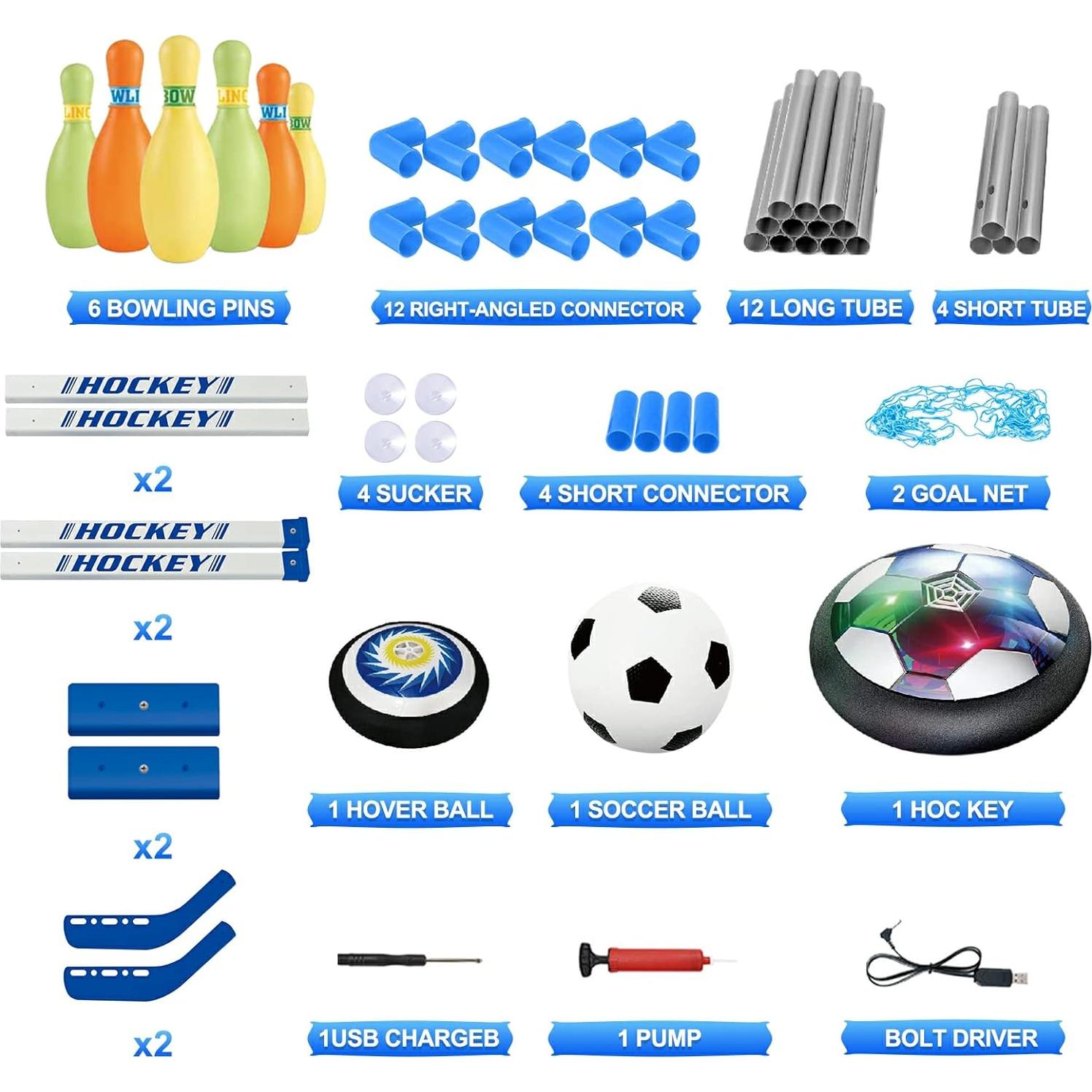 Set de Bolas de Soccer Flotante 3-en-1 HopeRock con LED