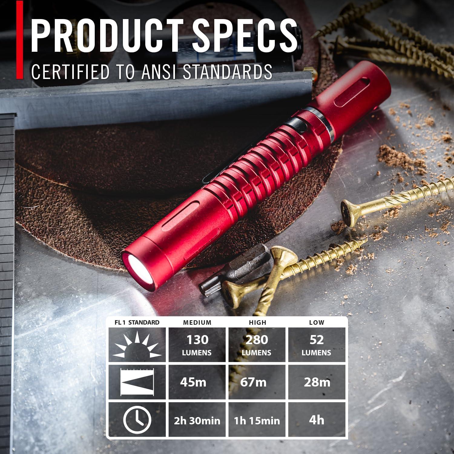 Linterna de bolsillo COAST XT10R 280 Lúmenes Recargable USB-C