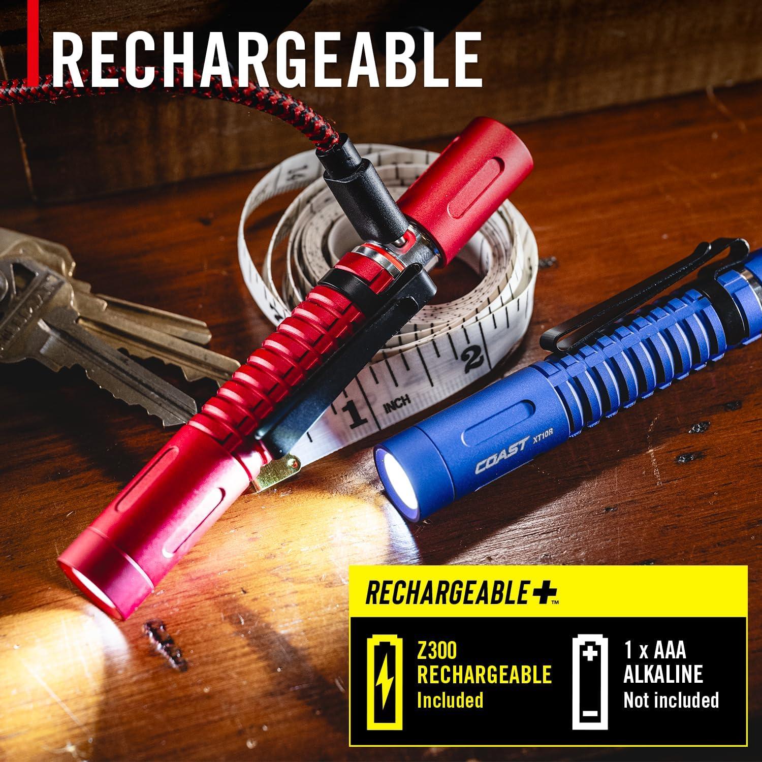 Linterna de bolsillo COAST XT10R 280 Lúmenes Recargable USB-C