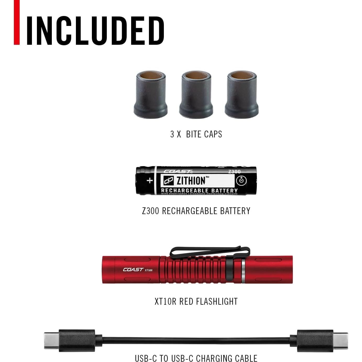 Linterna de bolsillo COAST XT10R 280 Lúmenes Recargable USB-C