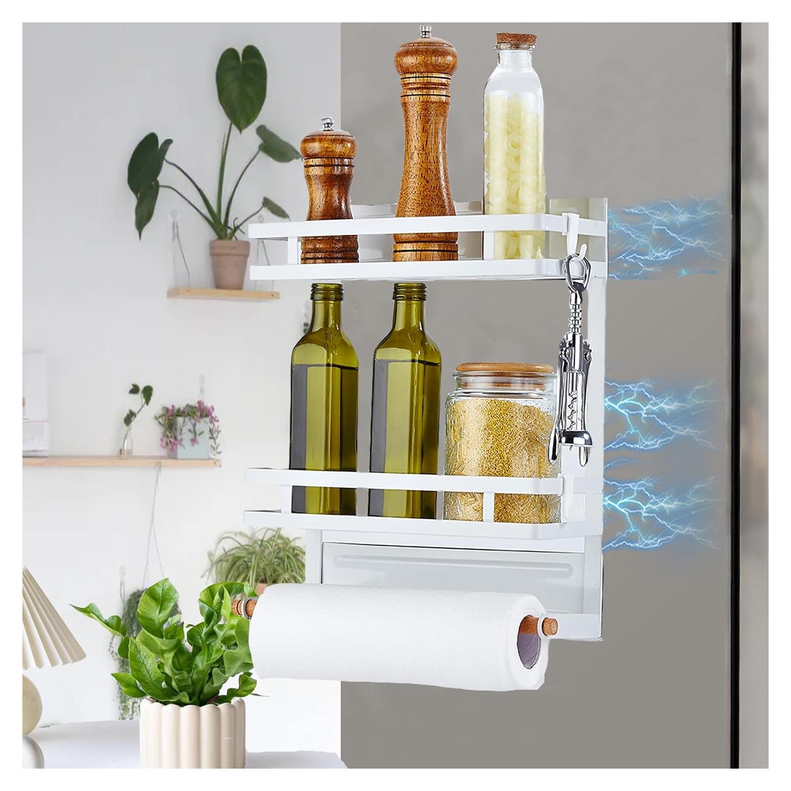 Estante Magnético para Especias PTAEXCEL Blanco 36.8x30x11.7cm